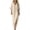 Beige(Womens Dresses), variant on Womens Kaftan Maxi Dress Fashion Cotton Linen V Neck Boho Long Dress with Side Slit Loose Fit Beach Coverups