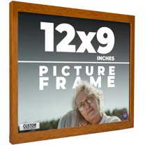 12x9 Honey Brown Real Wood Picture Frame Width 0.75 inches | Interior Frame Depth 0.5 inches |