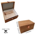 thumbnail image 4 of Imitation Wood Storage Box with Hinged Lid,Decorative Home Organizer for Jewelry or Small Keepsakes 7.2 × 5.12 × 3.74 in, 4 of 7