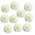 thumbnail image 1 of Flores artificiales, 10 cabezas de flores de seda, ramo de flores de crisantemo Crema, 1 of 9