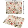 thumbnail image 2 of Shabby Flora Dish Drying Mats 18x24, Watercolor Flowers Roses Petals Dots Leaves Buds Spring Season Theme, Countertop Mat Absorbent Drainer Dry Pad,Vintage Elegant Pink Kitchen Bar Decor, 2 of 6