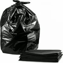 LAMIRO 55-60 Gallon Trash Bags,Black Contractor Garbage Bags (100 Bags w/Ties) 55 Gallon Trash Bags Heavy Duty Can Liners,Extra Large Trash Bags for Construction,Yard Leaf & Lawn Bags