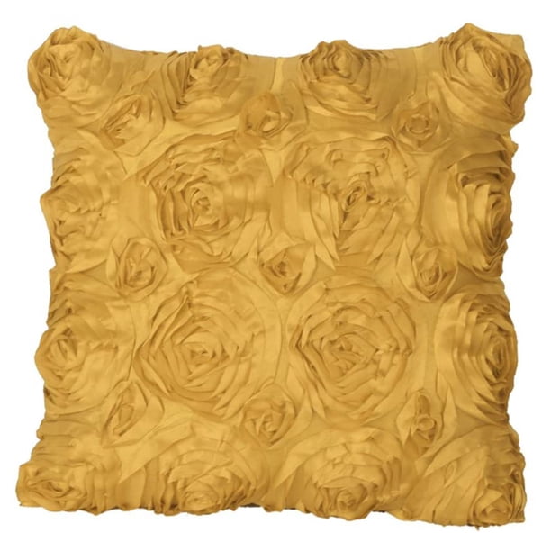 Funda de almohada de satén con flores, sofá, silla, funda de almohada, funda de cojín decorativa para el hogar, amarillo Yuarrent HA7457-03B