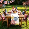 thumbnail image 7 of Memorial Day Saving!4th of July Decorations, Independence Day Table Flag Red White Blue Star Striped Floral Print Dining Table Decoration, 7 of 7
