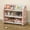 Pink + White, variant on Kids Toy Storage Organizer with 6 HDPE Bins, Multifunctional Toy Storage Cabinet for Living Room, Playroom, Bedroom, Yellow