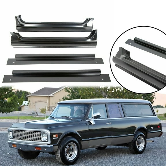 KOJEM Full Rocker Panels for 1967-1972 1968 1969 1970 1971 Chevy Chevrolet GMC C10 Truck w/Inner Patch Panels