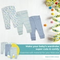 thumbnail image 4 of Spasilk Baby Cotton Tapered Pants for Newborn and Infant Boys, 3 Pack, Blue Planes, 3 Months, 4 of 6