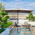 thumbnail image 7 of Demi Bonn 6 x 9ft Patio Umbrella Outdoor Waterproof Umbrella with Crank and Push Button Tilt without flap for Garden Backyard Pool Market, Brown, 7 of 7
