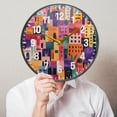 thumbnail image 6 of Yayeee Wall Clock Battery Operated 9.5" Silent Quartz Non-Ticking for Living Room Decor, Art Buildings, 6 of 8