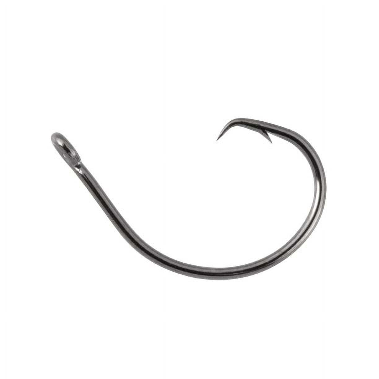 (2 pack) Tsunami SaltX Inline Perfect Circle Fishing Hook, 4/0 Size, Black Nickel, 1X Wire