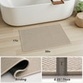 thumbnail image 5 of SIXHOME 17"x30" Bathroom Rugs Non Slip Bath Mat Rubber-Backing Wove Braided Absorbent Bath Rugs Machine Washable Thin Bathroom Mats Fit Under Door Soft Quick Dry Bathroom Rugs Beige, 5 of 8