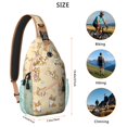 thumbnail image 4 of Sac à Dos à Bandoulière Motif Patte de Chien pour Femmes Hommes, Sac à Bandoulière Motif Chiot Mignon avec Motif Os et Queue, Sac de Randonnée de Voyage, 4 of 6