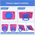 thumbnail image 4 of Dteck for Lenovo Tab M8 8 Inch Gen 3 2022 Case,Heavy Duty Hybrid Shockproof Full-Body Defender Rugged Protective Case with Rotating Stand for Lenovo Tab M8/M8 Smart/M8 HD LTE 8 Inch Tablet,Rose, 4 of 5