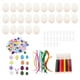 thumbnail image 4 of 25x DIY Huevos de Pascua sin pintar Kit de canasta de Pascua Props juguetes con un pequeño agujero en el fondo del huevo huevos blancos en, 4 of 9