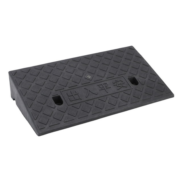 Rampe de Seuil d'Allée, Rampe de Seuil à Double Trous Fixes en PVC avec Vis, Rampe Robuste pour Voiture, Moto