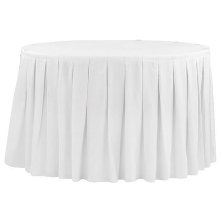 

1 Pc Polyester 14Ft Table Skirt - White For Weddings Trade Shows Showrooms Events