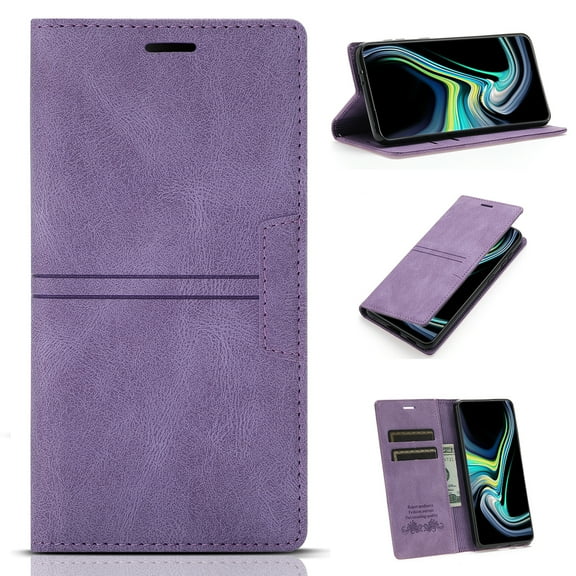 Allytech Cover for Galaxy S22 Plus/Galaxy S22+ 5G 2022(6.6 inch), PU Leather Flip Folio Kickstand Card Slots Holder Shockproof TPU Inner Wallet Shell Case for Samsung Galaxy S22+ 2022, Purple