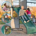 thumbnail image 4 of Lifetime Juego de Columpios de Casa Club de Aventura para Niños con Tobogán, Columpios con Cinturón y Barra Trapecio (91135), 4 of 5