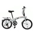 thumbnail image 2 of Xspec  20" 7 Speed Folding Compact City Commuter Bike, White (NOT An Electric, 2 of 11