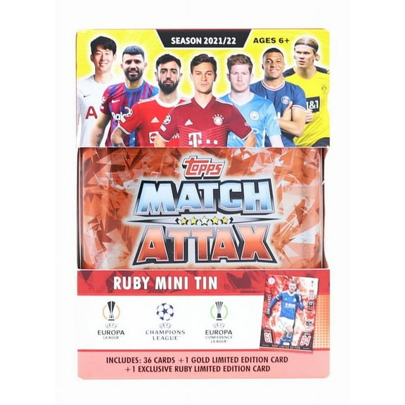 2021/22 Topps UEFA Champions League Attax Mini Tin | 36 Cards Ruby