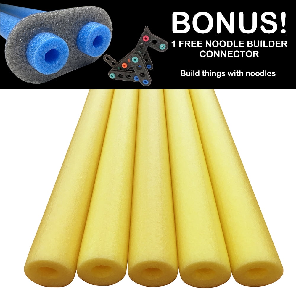 Oodles of Noodles Deluxe Foam Pool Swim Noodles 5 PACK 52 Inch