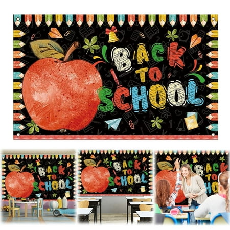 First Day Of School Photo Backdrop First Day Of School Banner 1St Day Of School Welcome Back To School Deocrations And Supplies For Home School Classroom Office