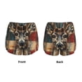 thumbnail image 5 of Lsque American Flag Deer Art Printed Women's Running Shorts with Liner Pockets,Elastic Quick Dry Workout Athletic Gym Yoga Shorts,Womens High Waist Shorts-Medium, 5 of 9