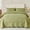 Green, variant on 3pcs Exquisitely Crafted King/ Queen Size Quilted Bedspread Set with Intricate Floral Embroidery - 100% Polyester, Wrinkle - Resistant, Lightweight, Perfect for Adding A Touch of Elegance To Your