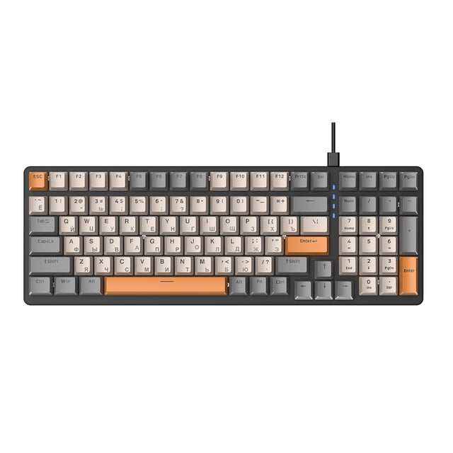 Teclado para juegos K3 Carga USB 100 teclas Teclado mecánico con cable Ruso con cable Ndcxsfigh Para estrenar