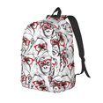 thumbnail image 1 of Bingfone Monkey Print Canvas College Laptop Backpack, Large Capacity Lightweight College Bookbag Casual Daypack-Small, 1 of 5