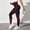 Red, variant on Women's High Waist Color Block Yoga Pants, Tummy Control & Cheek Enhancement, Striped Compression Leggings, Butt Lifting for Gym or Running. Coffee L