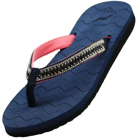 

NORTY Womens Flip Flops Adult Female Sandals Navy Gem - Runs 1 Size Small