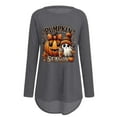 thumbnail image 4 of T-shirt à Manches Longues avec Imprimé Graphique d'Halloween pour Femmes, Confortable, Coupe Ample, Col Rond, Automne Hiver, Décontracté, Quotidien, Basique, Hauts, 4 of 4