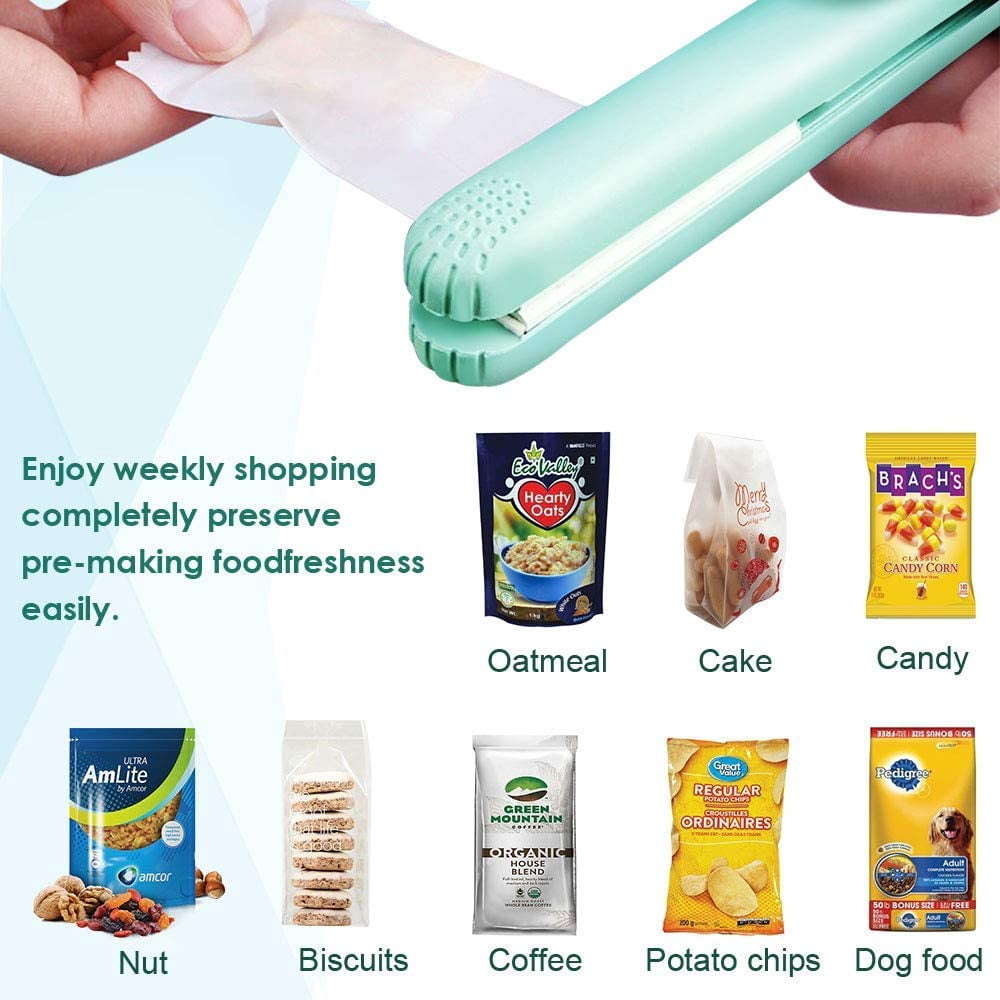 Mini sellador térmico ShuxiuWang para bolsas de alimentos cian ...
