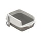 thumbnail image 3 of Bandeja de arena para gatos antisalpicaduras, para gatos, elevada, grande, resistente y semi Gris, 3 of 9