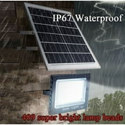 MDHAND 100W Solar Street Light, Super Bright LED with PIR Motion Sensor, Remote Control, Waterproof