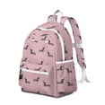 thumbnail image 2 of Cute Cartoon Dachshund Backpack for School,Cute School Bag,Schoolbag with Adjustable Shoulder Straps & Padded Back,13.4"x11"x4.7", 2 of 6
