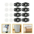 thumbnail image 6 of WRISTBIQUE 16Pcs Black Adhesive Storage Box Caster Wheels Stainless Steel for Quiet Smooth Movement, 6 of 8