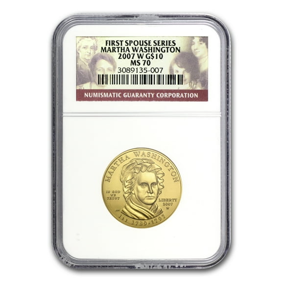 2007-W 1/2 oz Gold Martha Washington MS-70 NGC