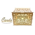 thumbnail image 2 of Caja de s para fiestas de boda, caja de madera rústica para s de regalo, caja para s, decoración de boda Tipo 1 L Yuyangstore Caja de la tarjeta de boda, 2 of 8