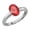 Red, variant on 1.00 Carat (ctw) Sterling Silver Oval Cut Ruby Ladies Solitaire Bridal Engagement Ring 1 CT