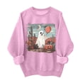 thumbnail image 2 of Inverlee Womens Halloween Sweatshirts Funny Pumpkin Ghost Graphic T-shirt Going Out Round Neck Sweatshirt Long Sleeve Holiday Pullover Tops Halloween Costumes, 2 of 4