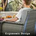 thumbnail image 3 of Toject 2 Pieces Patio Furniture Set, All-Weather Wicker High Back Outdoor Chairs, Rattan Patio Conversation Set with Cushions for Backyard, Porch, Garden (Dark Gray), 3 of 7