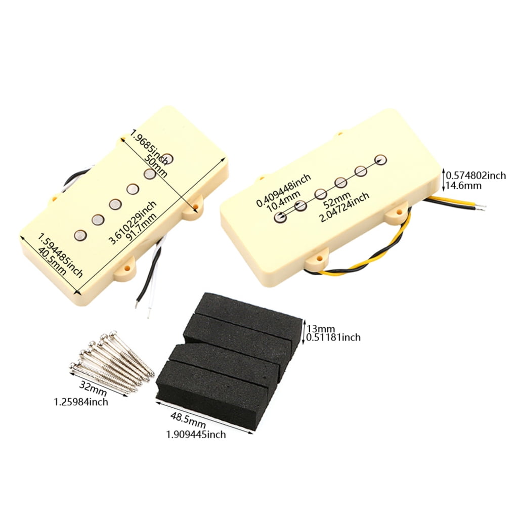 Oasiva Electric Guitar Parts Replacements Single Coil Guitar Pickups Neck and Bridge