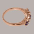 thumbnail image 4 of LBG British Made 10k Rose Gold Natural Amethyst & Opal October Birthstone Womens Anniversary Ring - 33 size options - Size 12, 4 of 7
