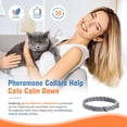 thumbnail image 6 of 4 Packs Cat Calming Collar for Cats Pheromone Collar Efficient Relieve Reduce Anxiety Stress Pheromones Calm Relaxing Comfortable Collars Long-Lasting 30 Days Adjustable Breakaway Design Gray, 6 of 8