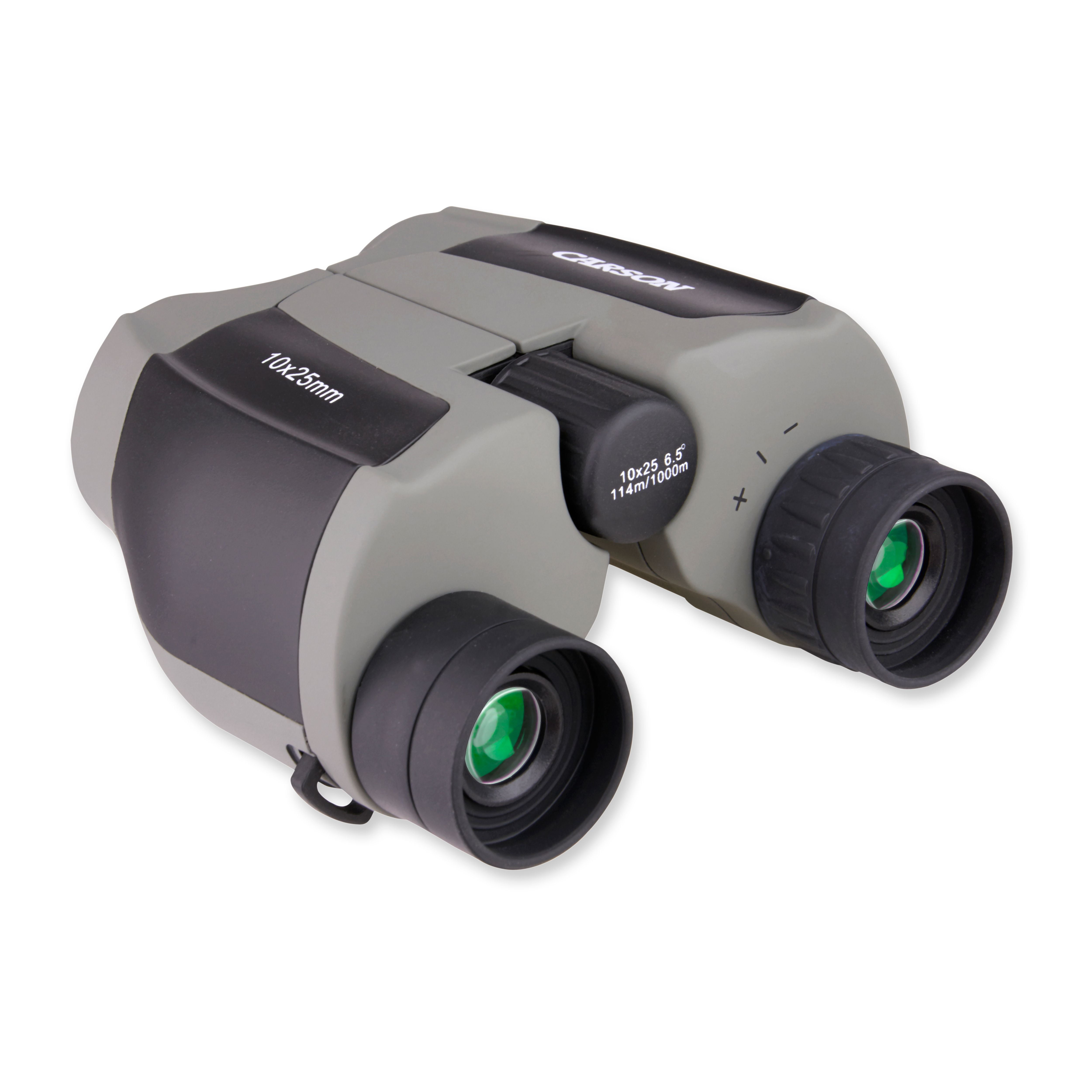Carson Scout Plus 10x25mm Magnification Porro Prism Binoculars Compact and Lightweight Binoculars