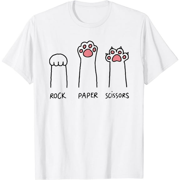 rock paper scissors cat paws T-Shirt