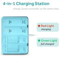 thumbnail image 4 of NATNO Upgrade Version 4-in-1 Charging Station for Wii/Wii U Remote Controller, with 4Pcs Rechargeable Battery Packs and USB Cable, 4 of 8