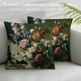 thumbnail image 3 of JEUXUS Vintage Shabby Oil Painting Flowers Floral Throw Pillow Covers Pillowcase for Bedroom Aesthetic Cushion Cover Living Room for Sofa Couch Bed Car Dormitory Home Decor, 3 of 5